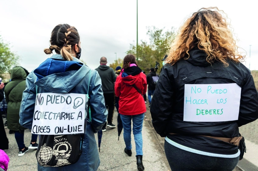 Manifestación en la Cañada Real