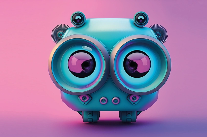 Robot con cara de bueno