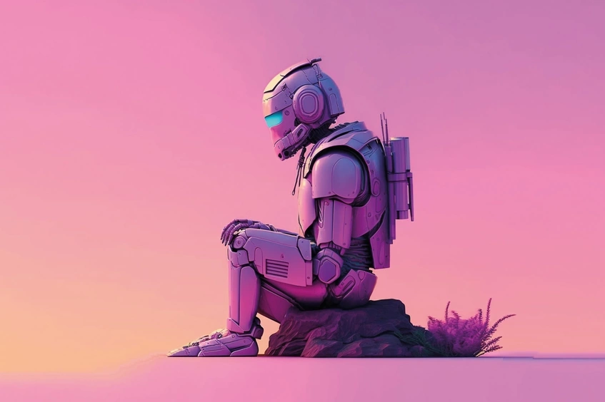 Robot pensando