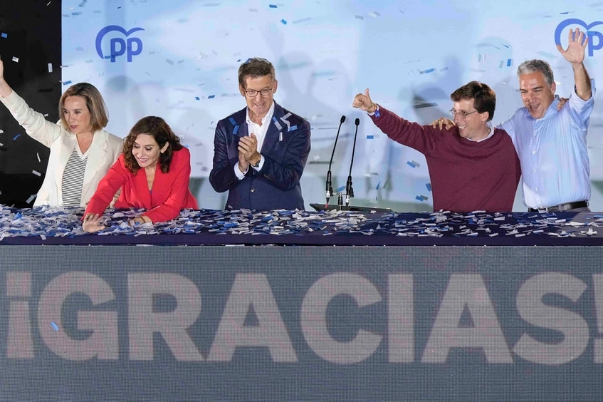 El PP celebra su victorial en las elecciones municipales